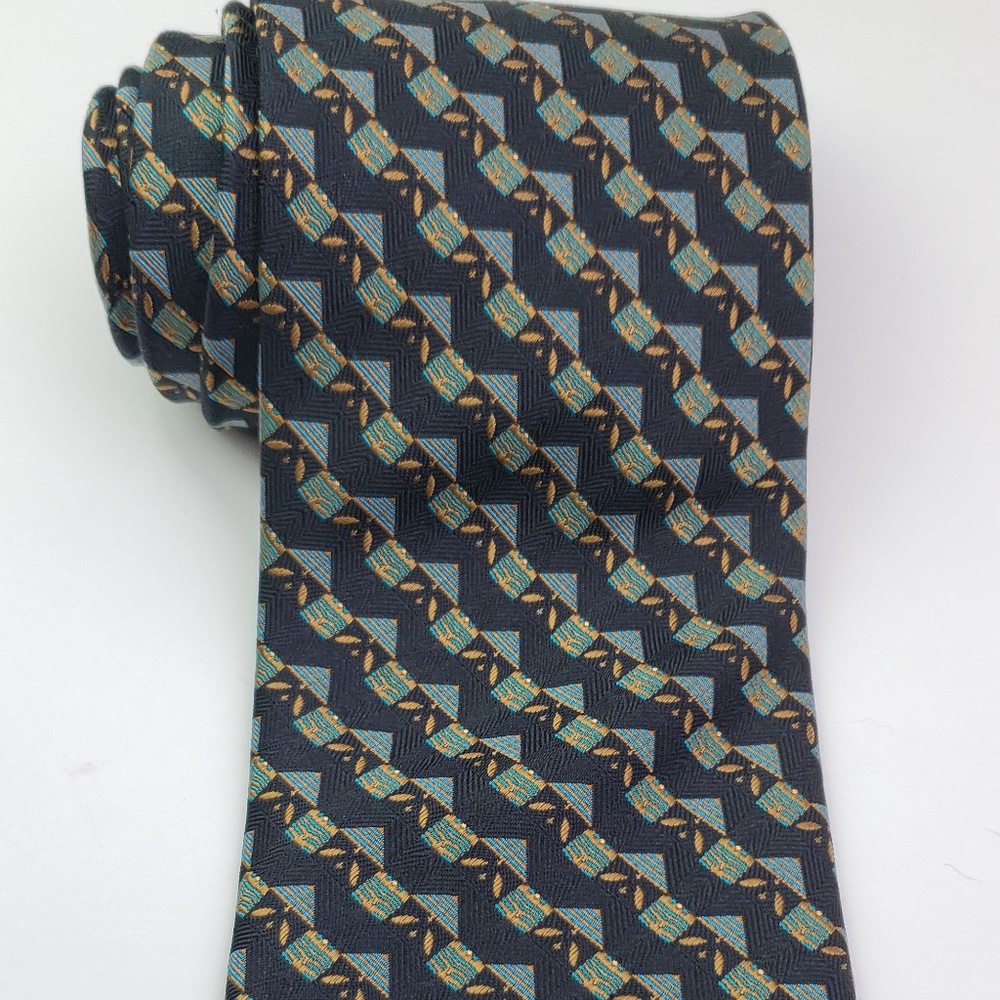 Daniel De Fasson 100% Silk DF Handmade Geometric